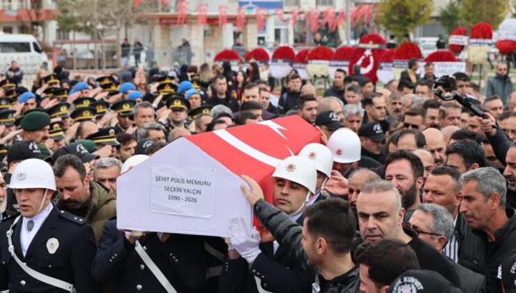 Şehit Polis Memuru Seçkin Yalçın Son Yolculuğuna Uğurlandı